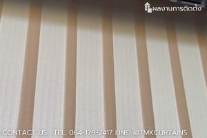 ภาพซูมเนื้อผ้าของม่านปรับแสง Dimout ชนิดกันแสง